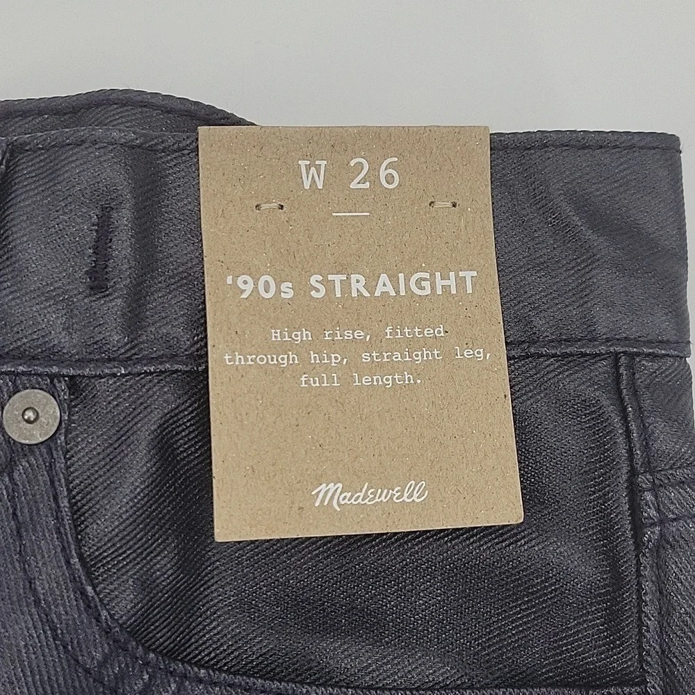 Madewell The '90s Straight Jean in‎ Midnight Blue Foil size 26 NWT NN461